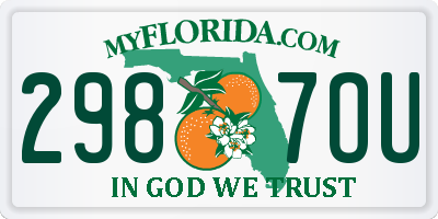 FL license plate 2987OU