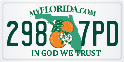 FL license plate 2987PD