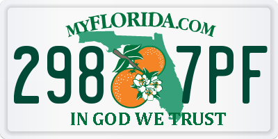 FL license plate 2987PF