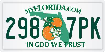 FL license plate 2987PK