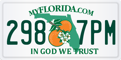 FL license plate 2987PM