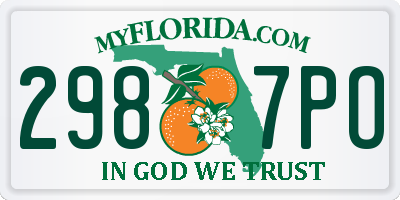 FL license plate 2987PO