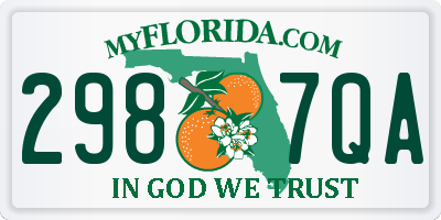 FL license plate 2987QA