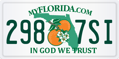 FL license plate 2987SI