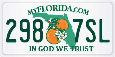 FL license plate 2987SL