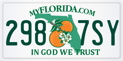 FL license plate 2987SY