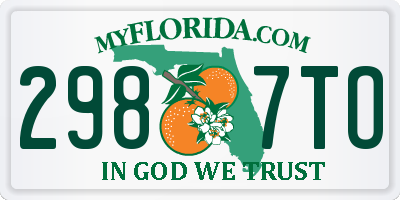 FL license plate 2987TO