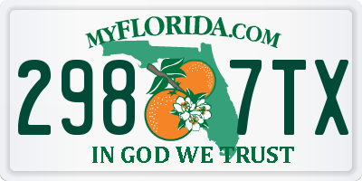 FL license plate 2987TX