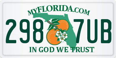 FL license plate 2987UB
