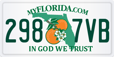 FL license plate 2987VB