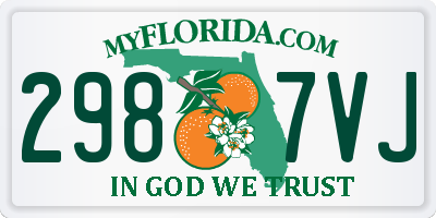 FL license plate 2987VJ