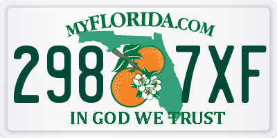 FL license plate 2987XF