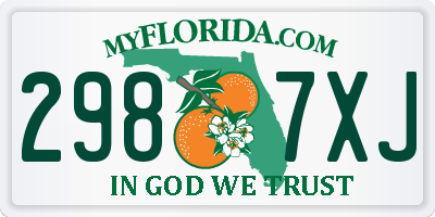 FL license plate 2987XJ