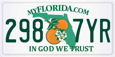 FL license plate 2987YR