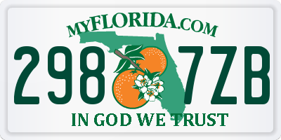 FL license plate 2987ZB