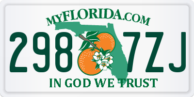 FL license plate 2987ZJ