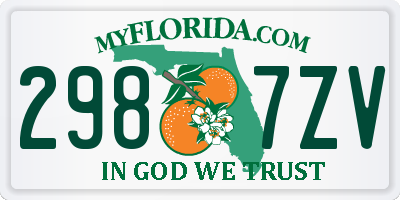 FL license plate 2987ZV