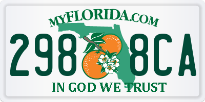 FL license plate 2988CA