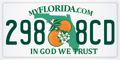 FL license plate 2988CD