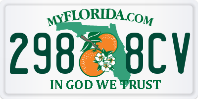 FL license plate 2988CV