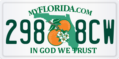 FL license plate 2988CW