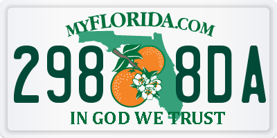 FL license plate 2988DA