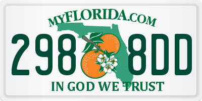 FL license plate 2988DD