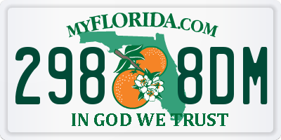 FL license plate 2988DM