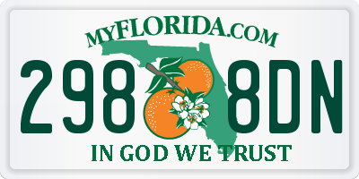 FL license plate 2988DN