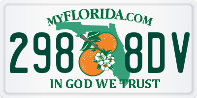 FL license plate 2988DV