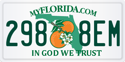 FL license plate 2988EM