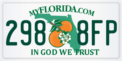 FL license plate 2988FP