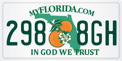 FL license plate 2988GH