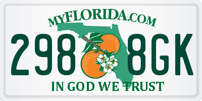 FL license plate 2988GK
