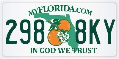 FL license plate 2988KY
