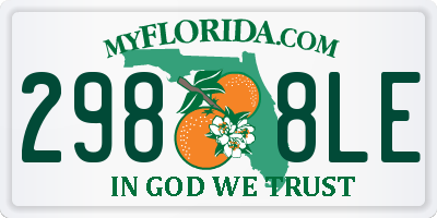 FL license plate 2988LE