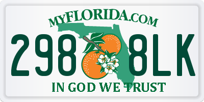 FL license plate 2988LK