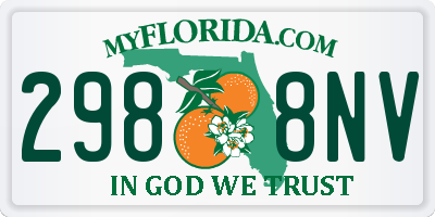 FL license plate 2988NV