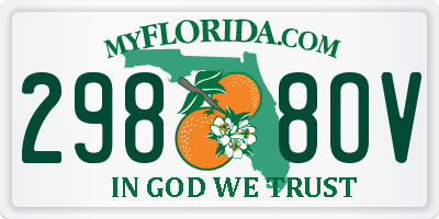 FL license plate 2988OV