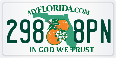 FL license plate 2988PN