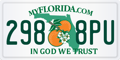 FL license plate 2988PU