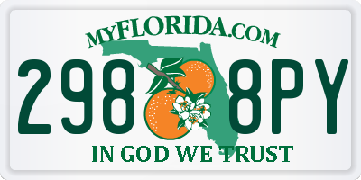 FL license plate 2988PY