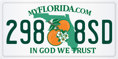 FL license plate 2988SD