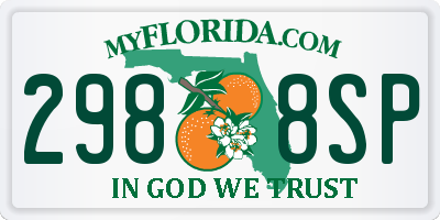FL license plate 2988SP