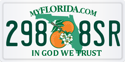 FL license plate 2988SR