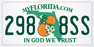 FL license plate 2988SS