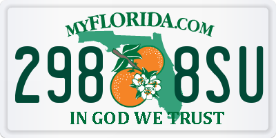 FL license plate 2988SU