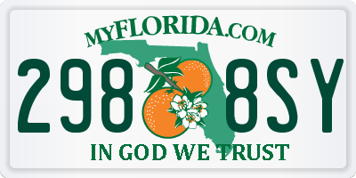 FL license plate 2988SY