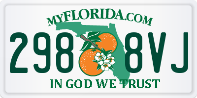 FL license plate 2988VJ