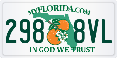 FL license plate 2988VL